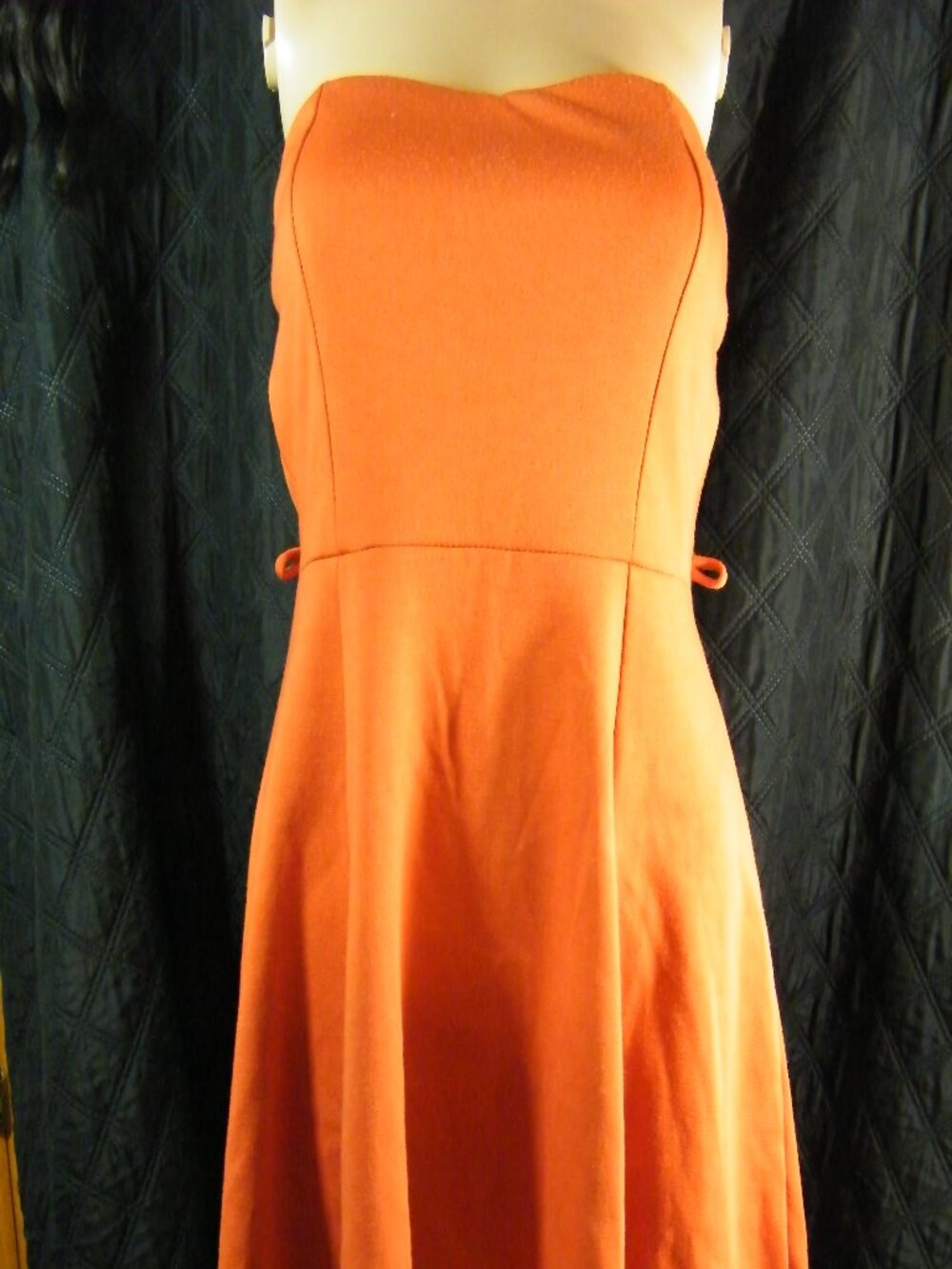 Deb summer/ formal/ prom/ dress strapless Sz. Small Orange